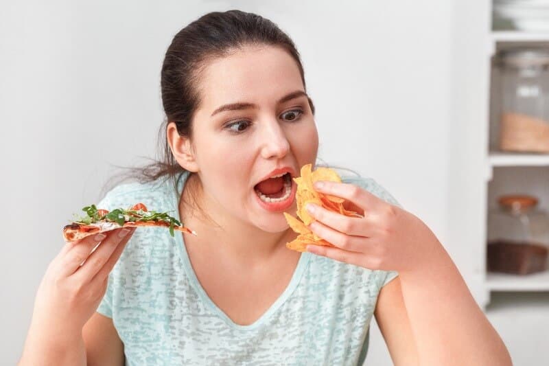 Vrouw met eetbuien